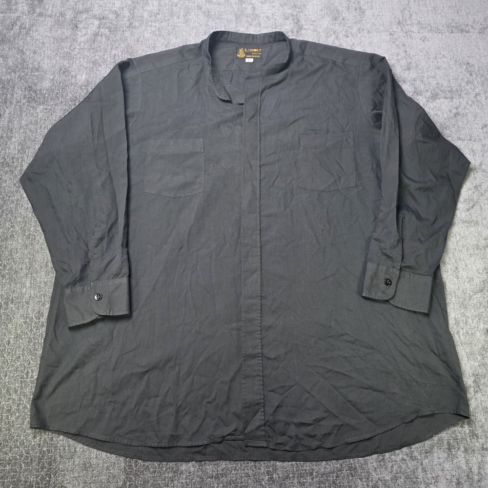 RJ Toomey Clergy Priest Shirt Mens 18.5 33 Made In USA Vtg Black Band Collar